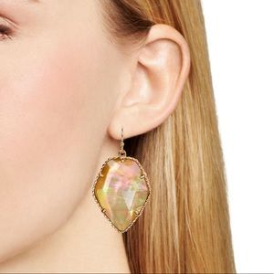 Kendra Scott Corley Earrings in Brown Pearl & Gold